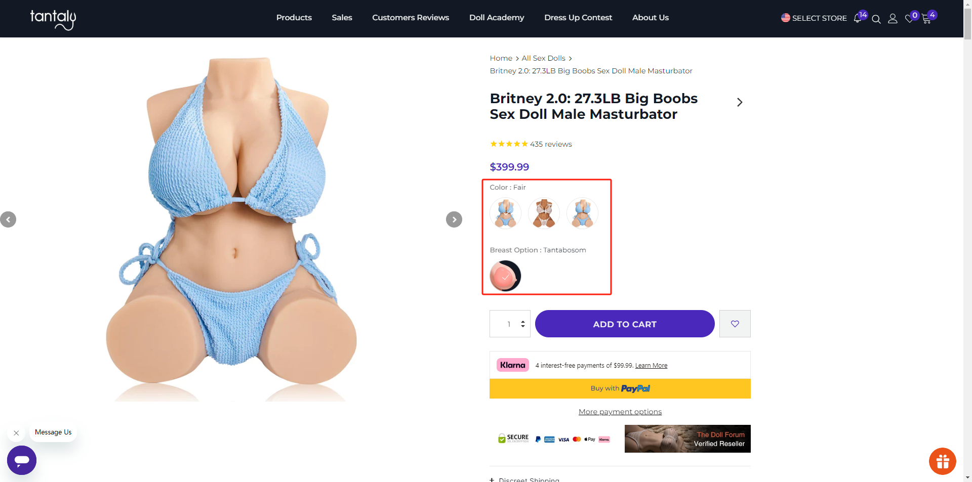how to use Klarna's Pay in 4 in Tantaly 1.png